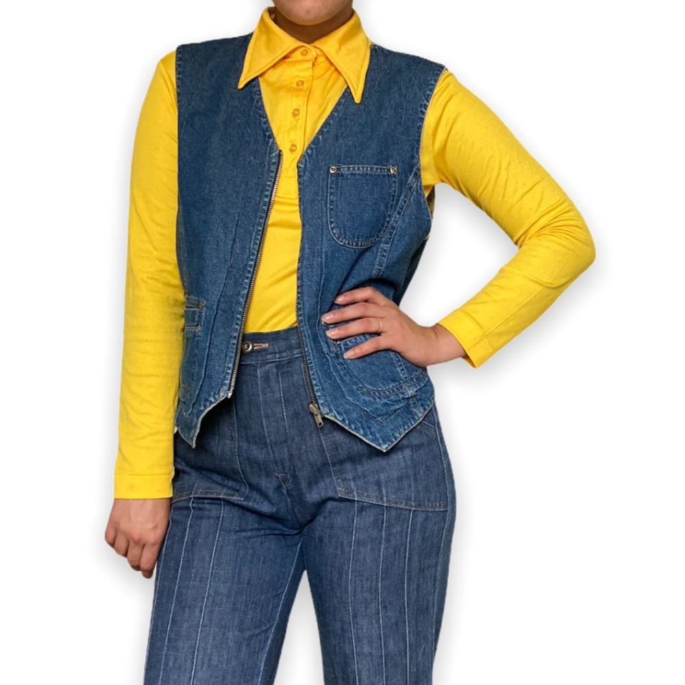 Vintage 90s Reversible Denim Vest